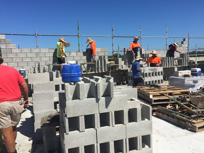 Andrews Bricklaying Team in Action